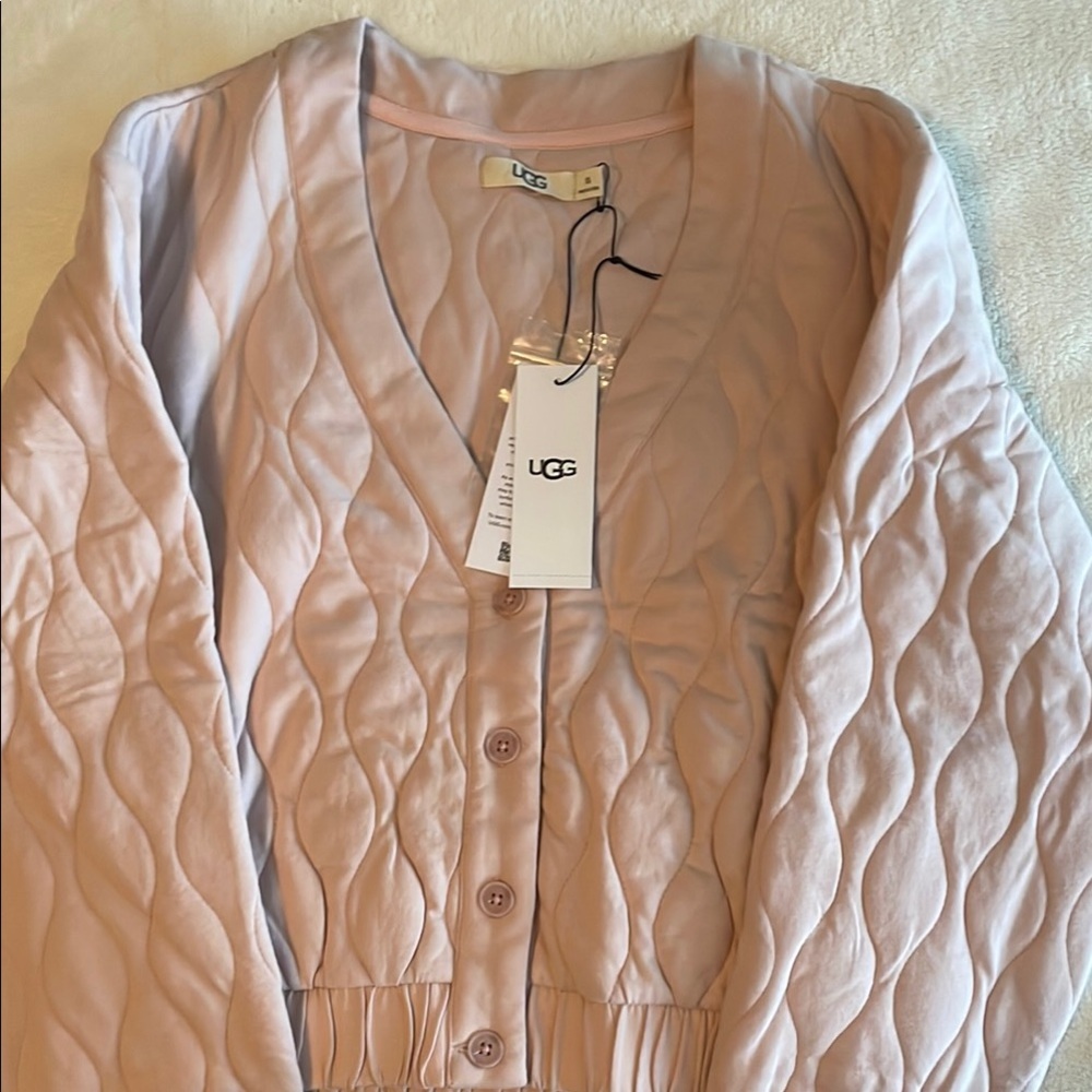UGG Quilted Light Pink Cardigan